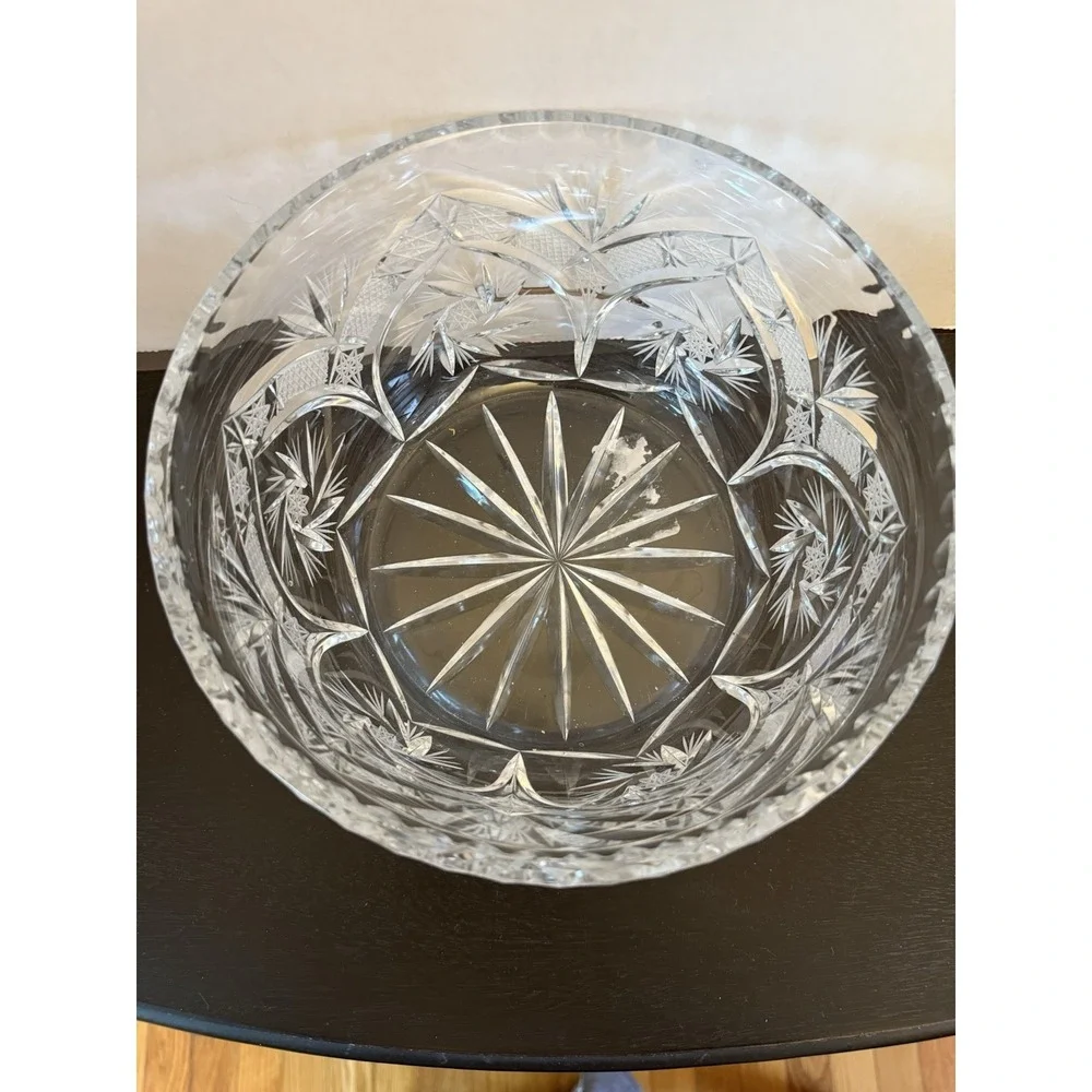 Vintage Deep Cut‎ Glass Bowl